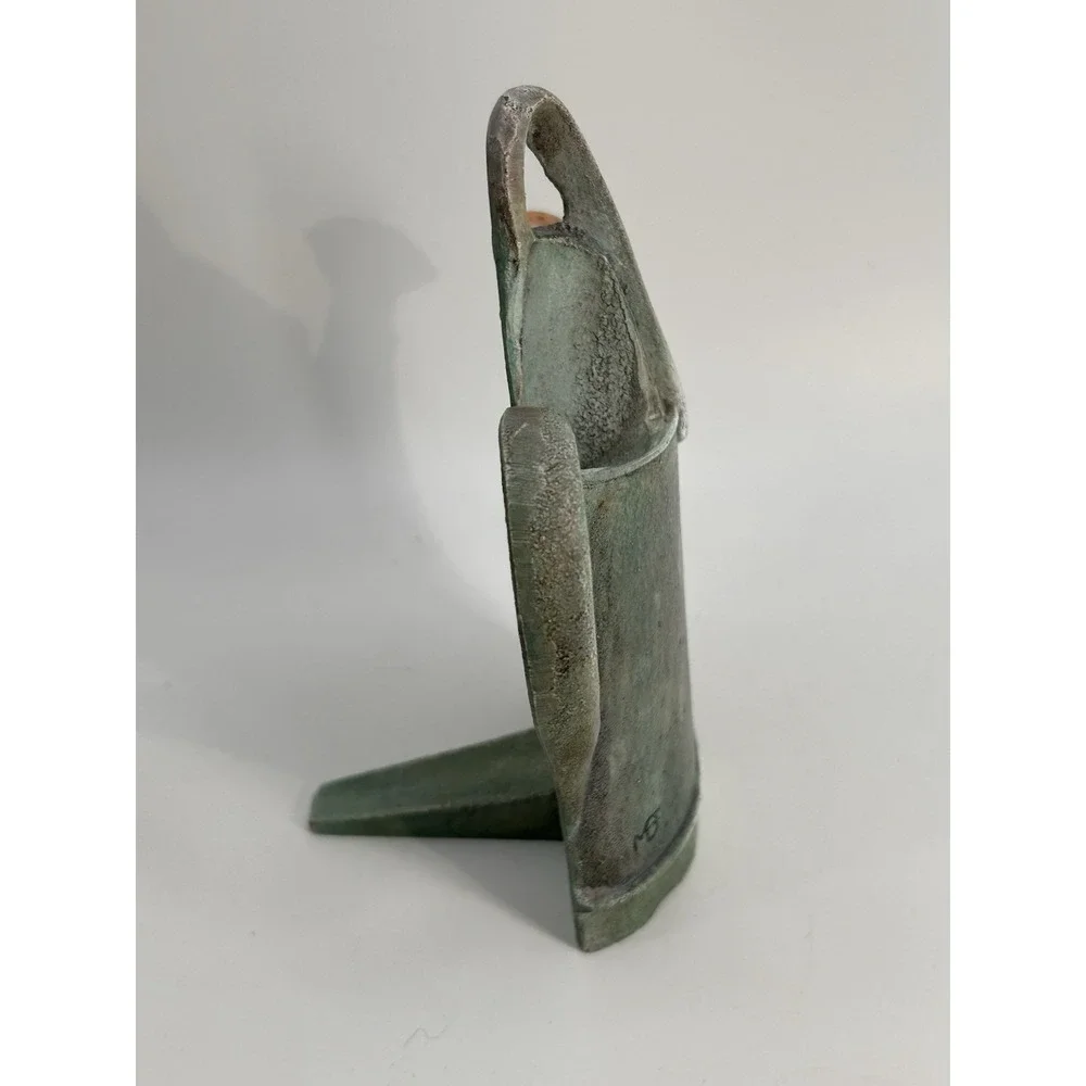Vintage Marjolein Bastin Cast Iron Green Watering Can Doorstop 6.5